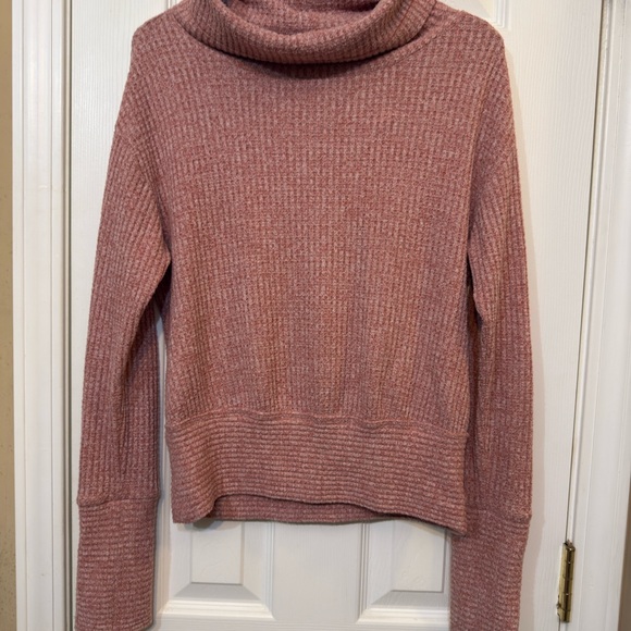 Saturday/Sunday Anthropologie Whistler Waffle Pullover Pink Mauve XS - Picture 2 of 7